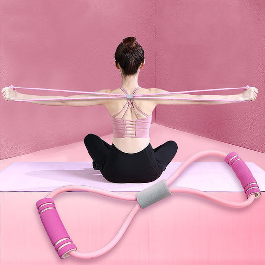 Eight-Shaped Elastic Rope Stretch Belt Exercise Arm Fitness Equipment - Boutique Beauté & Santé