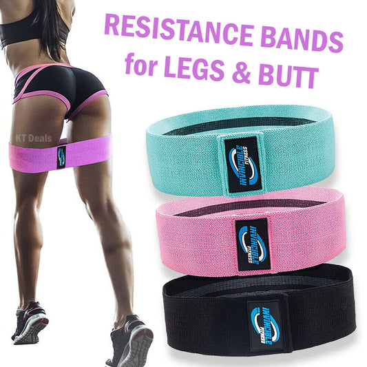 Workout Resistance Bands Loop Set Fitness Yoga Legs & Butt Workout Exercise Band - Boutique Beauté & Santé